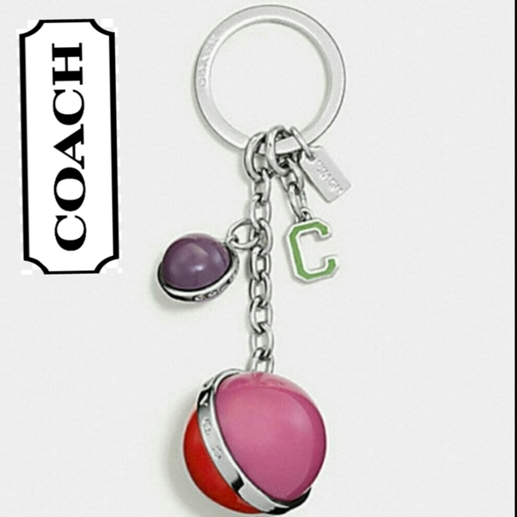 COACH ORB CHARM KEY RING - Picture 1 of 8